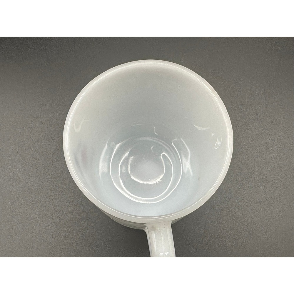 Vintage Federal Glass Mickey Mouse Milk Glass Coffee Mug Disney USA White - Picture 8 of 9